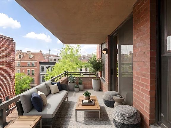1633 Q apartment balcony (virtually staged)