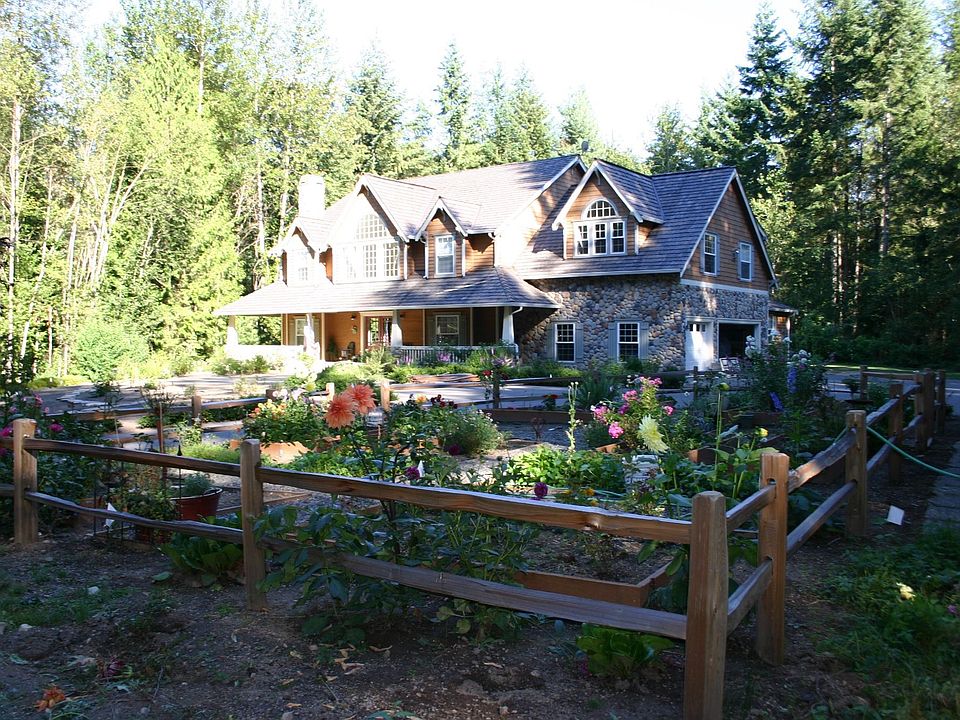 Cutting garden with main house in the background