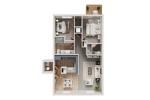 Floor plan Two Bedroom Executive