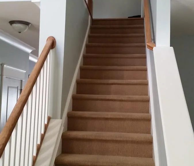 Stairs from main leading to laundry / master