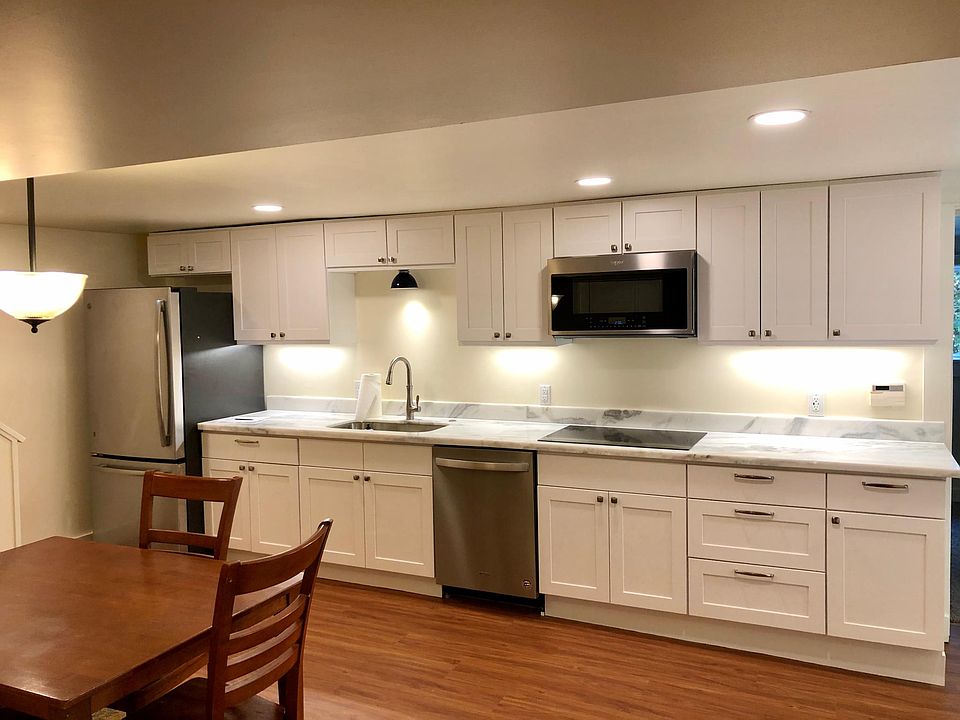 kitchen full view. Dishwasher, microwave/convection oven, induction cooktop