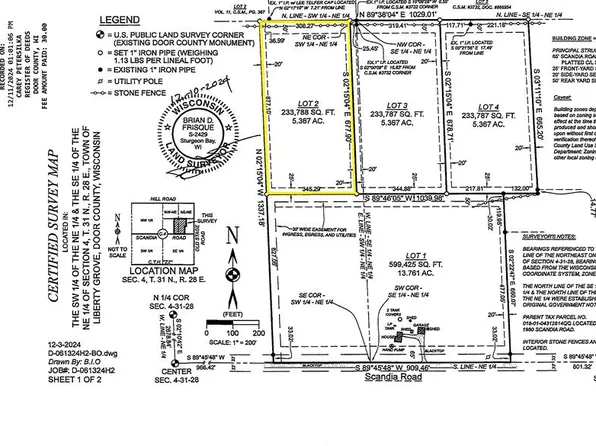 LOT 2 Scandia Rd, Sister Bay, WI 54234