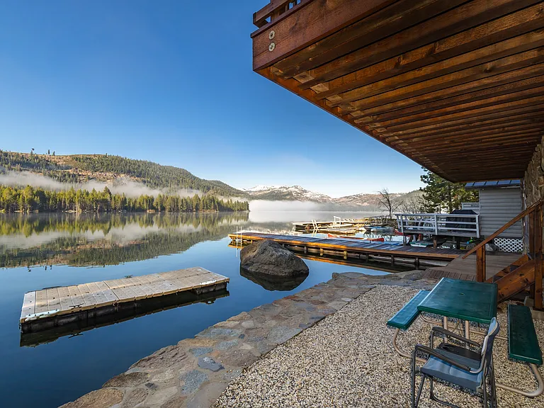 Lakefront patio