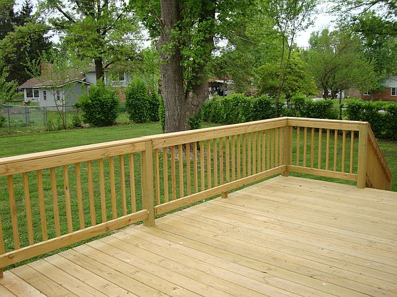 Fenced Back Yard with Deck