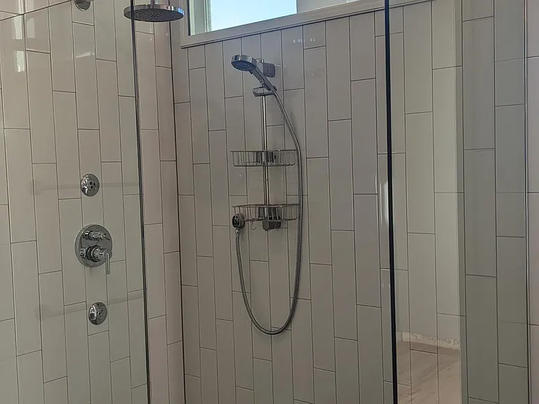 Custom shower with four shower heads!