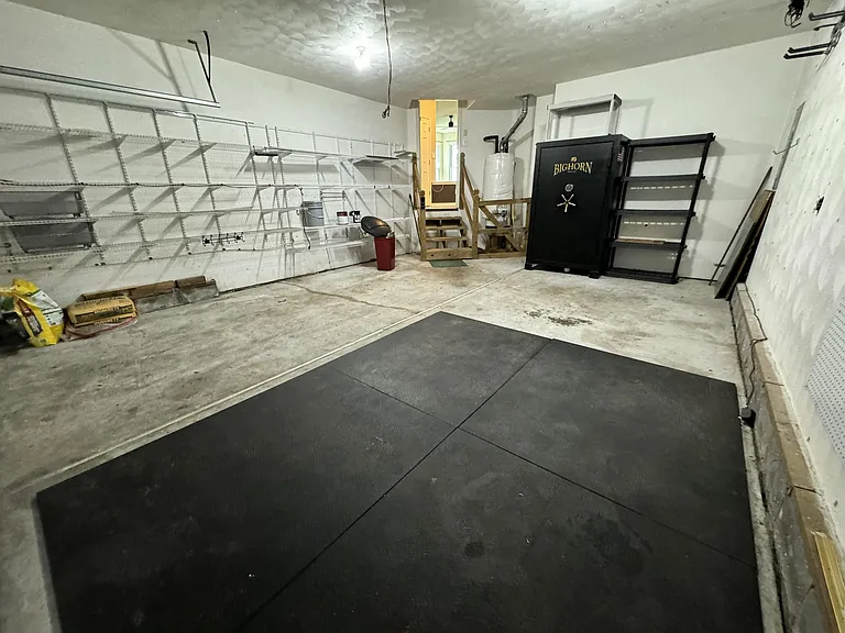 Wall of shelves in the garage!