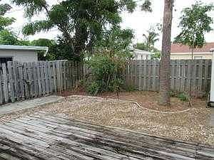 Fenced back yard