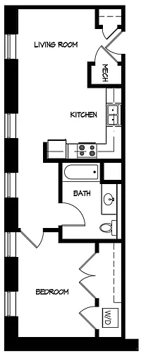 Floor plan 1a1t
