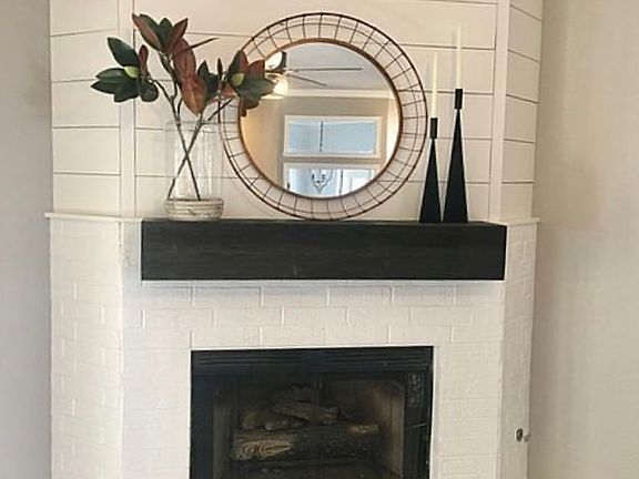Shiplap on the mantle.