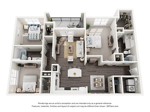 Floor plan Oak Apartment