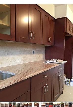 Custom kitchen cabinets & granite counter tops