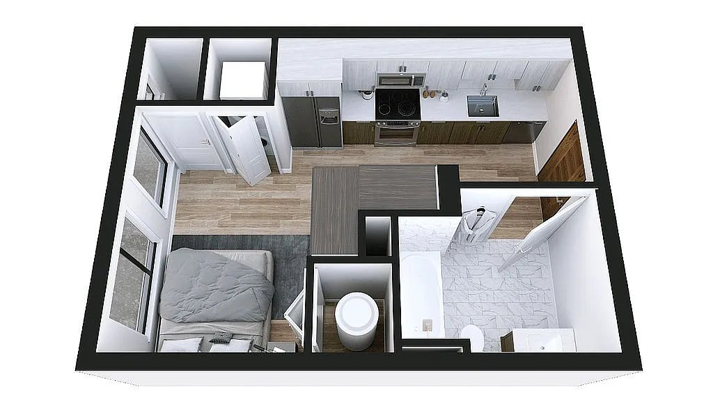 Floor plan 1x1A