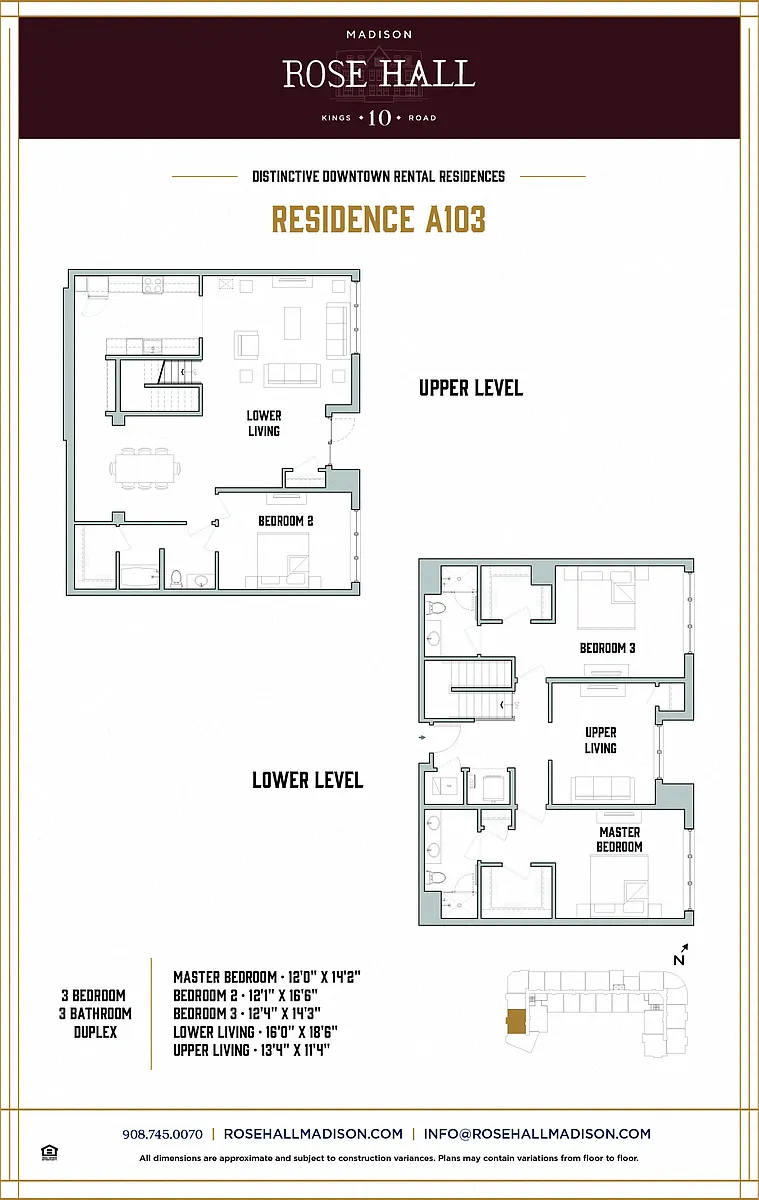 Floor plan 3 Bed 3 Bath Den