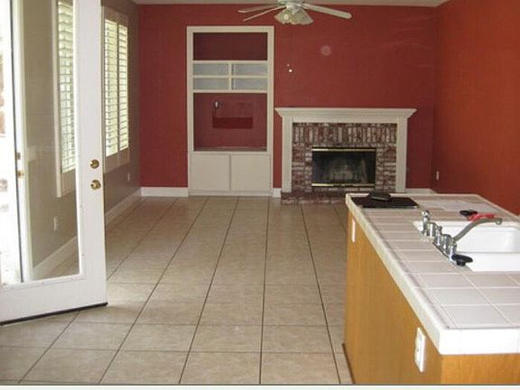 kitchen and family room