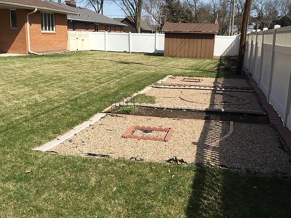 backyard garden area 