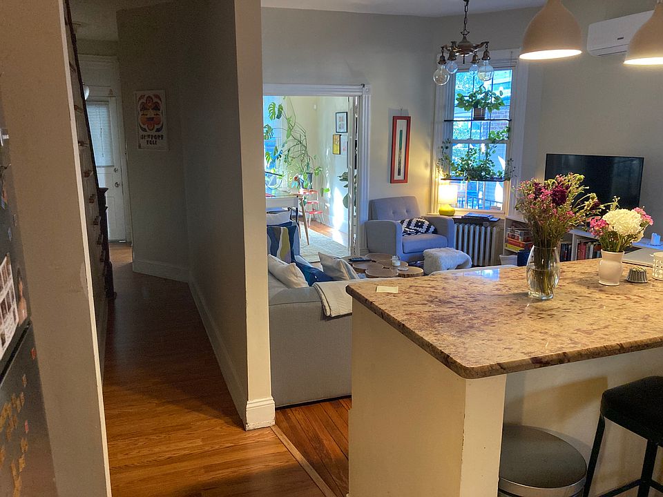 View from Kitchen - hallway, dining -living rooms