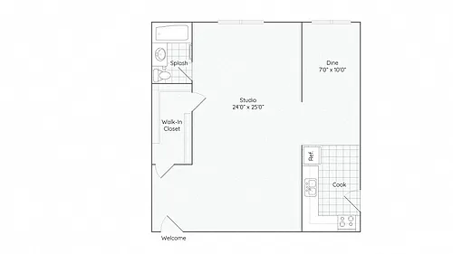Floor plan Studio