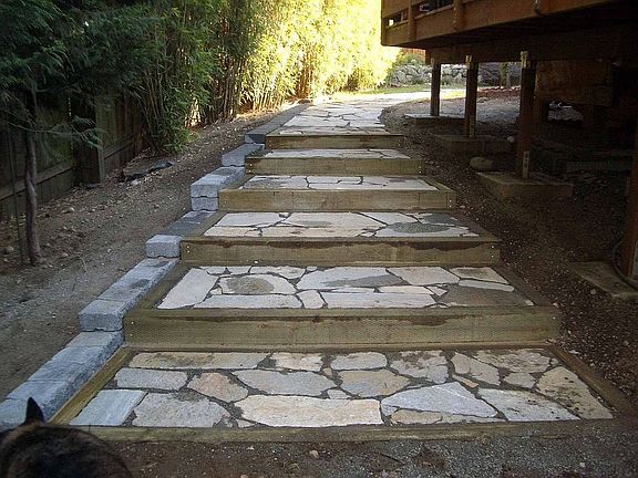 2007 new steps in back yard