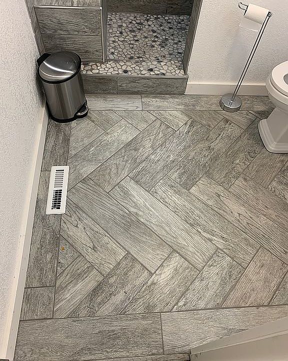 New porcelain flooring