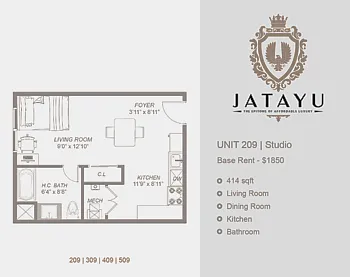 Floor plan Studio-1