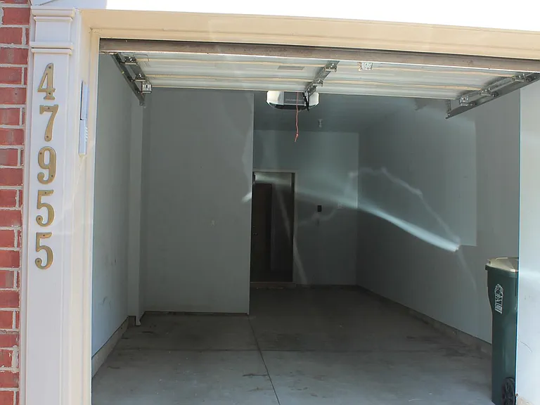 attached one care garage with storage area