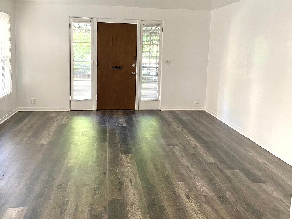 front door & living room