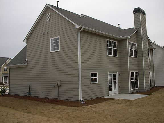 Back left corner of house