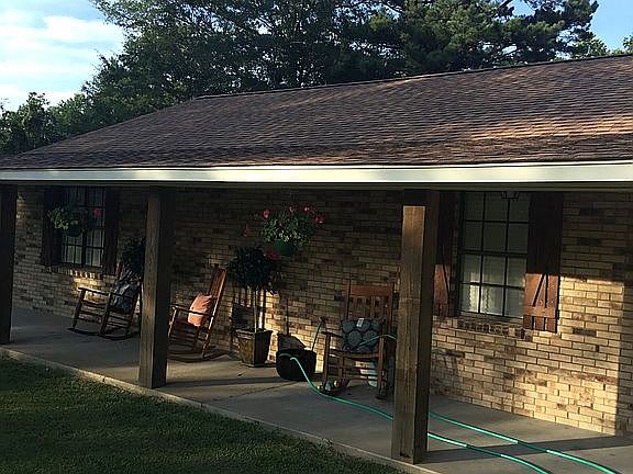 Side view of front porch