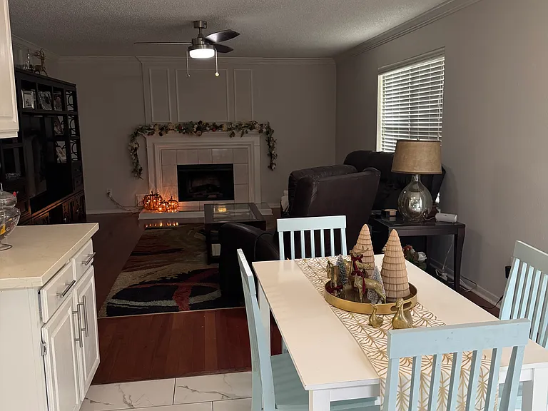 Kitchen and breakfast area open to family room