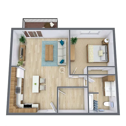 Floor plan One Bedroom 11A