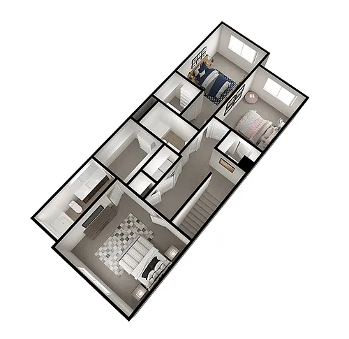 Floor plan Arrowhead 3-Bed (West)