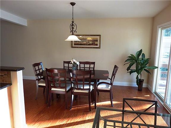 Dining room has sliders to the rear deck