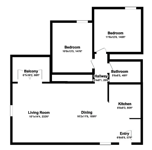 Floor plan 2 bedroom
