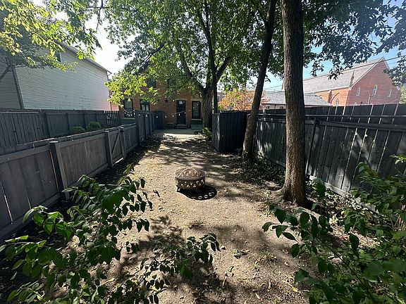 View of the private backyard