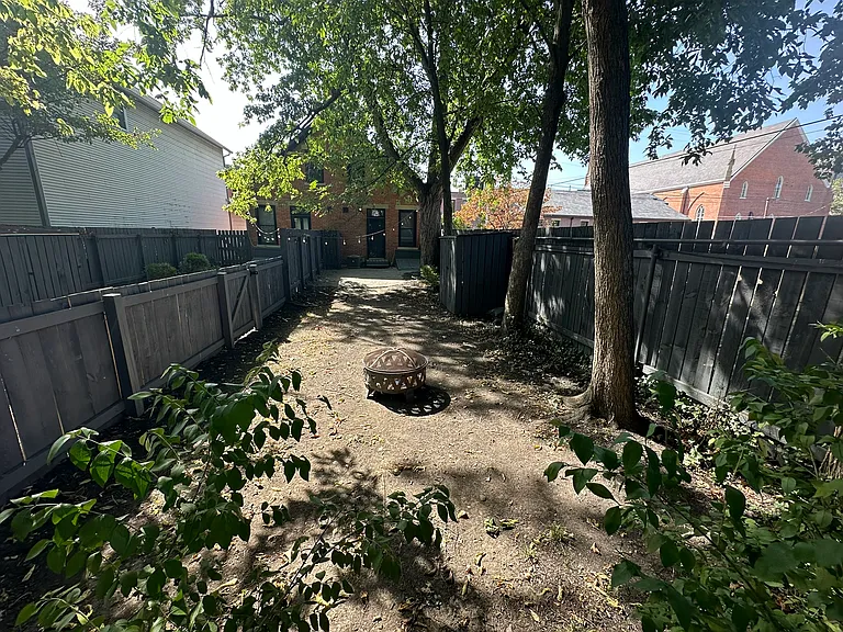 View of the private backyard