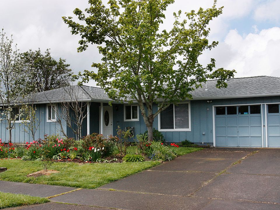 Nicely landscaped front yard