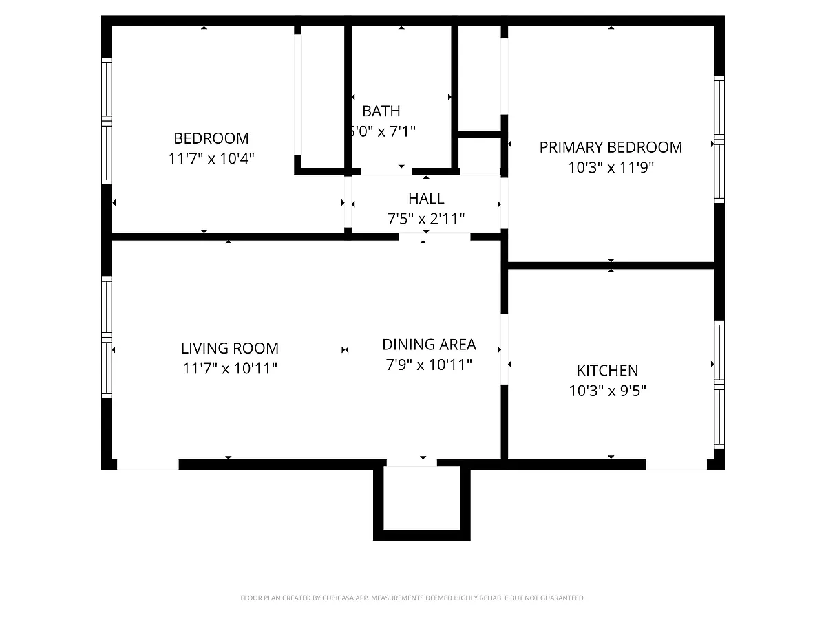 Floor plan 2 Bedroom Garden