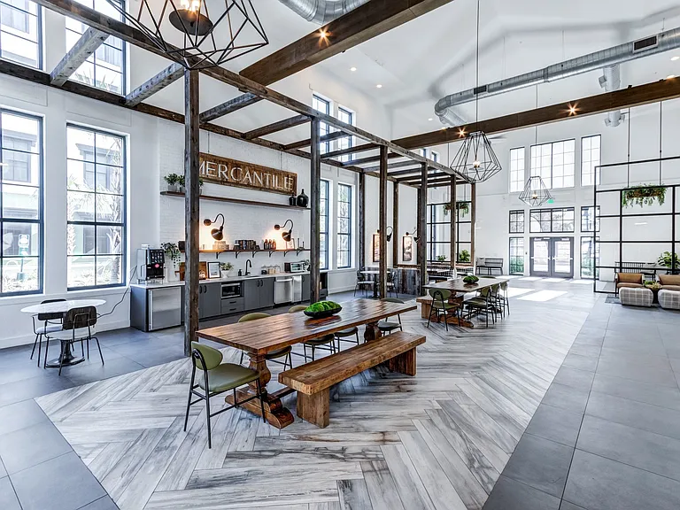Market-Style Community Lounge at The Merchant Apartments in Charleston, SC 29403