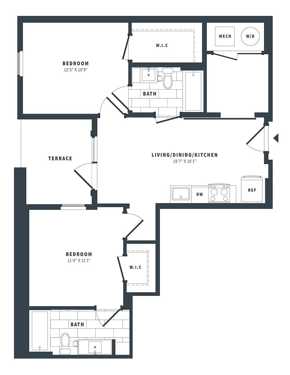 Floor plan 2J