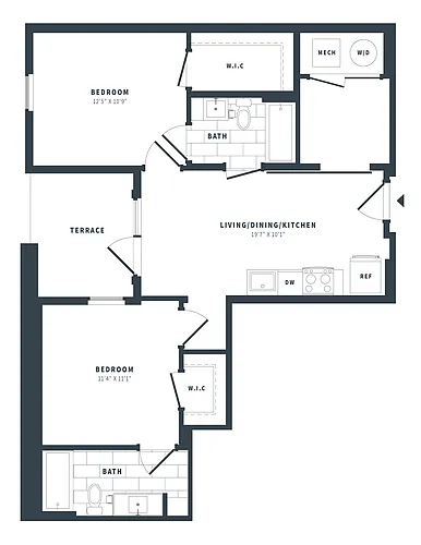 Floor plan 2J