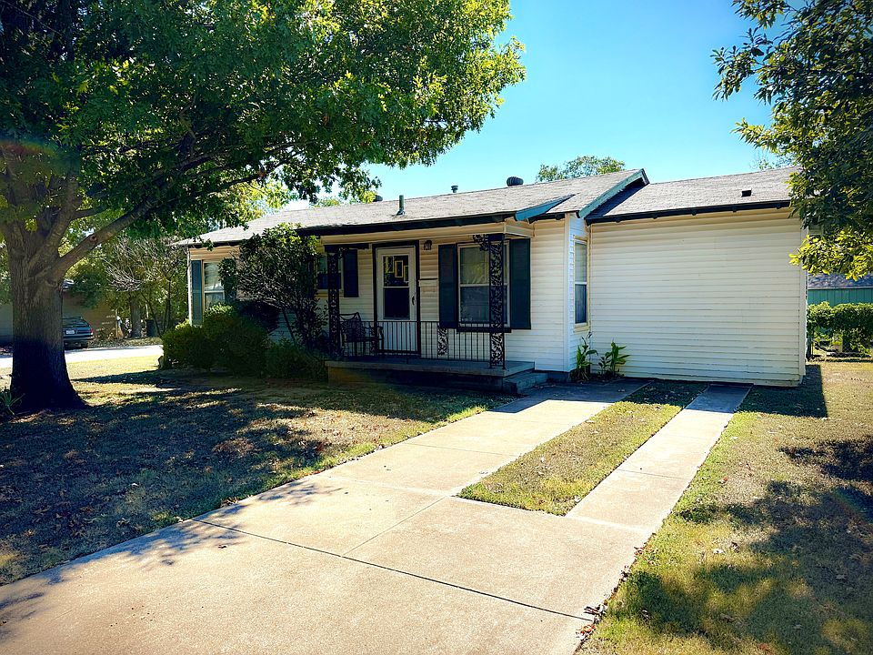 Corner lot so only one neighbor to the right of this photo shot. Front covered porch with off road parking.