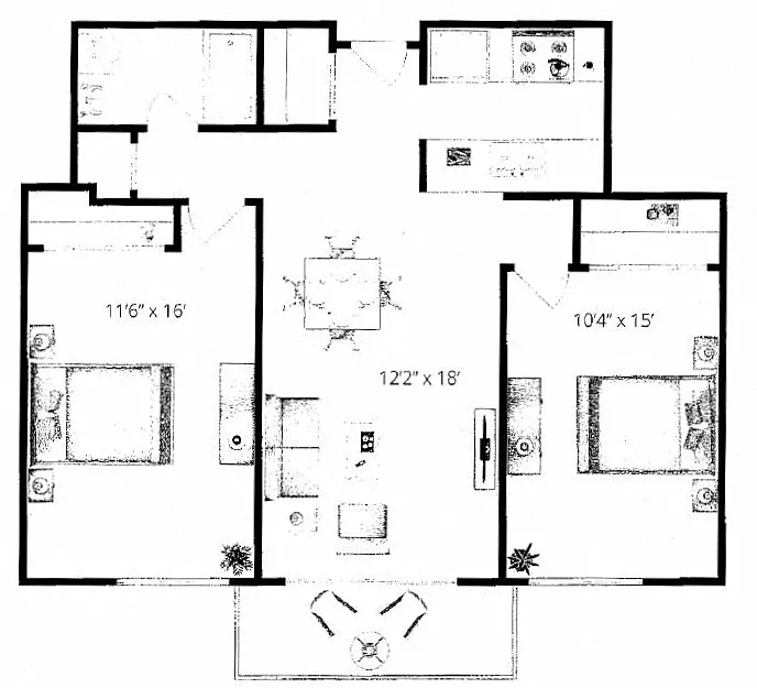 Floor plan 2 Bedroom