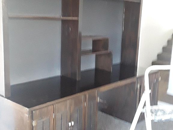 front view of entertainment center