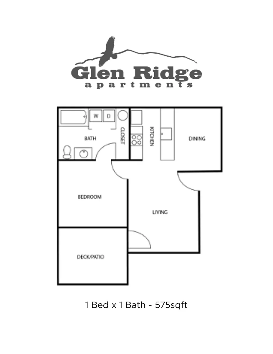 Floor plan 1 Bed 1 Bathroom
