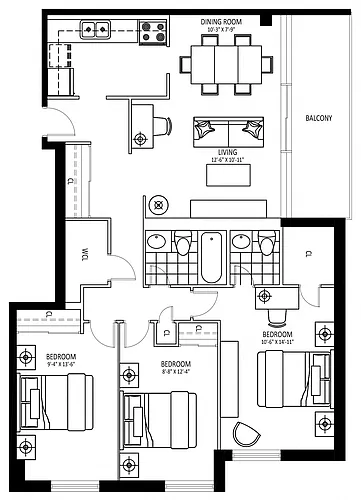 Floor plan 401