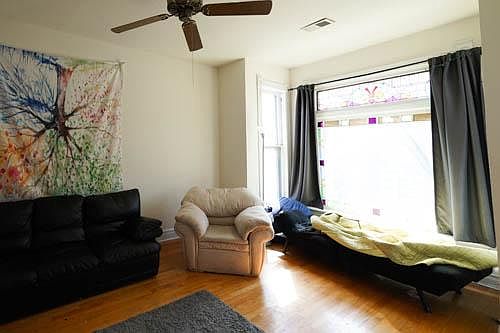 Tall ceilings, west facing living room