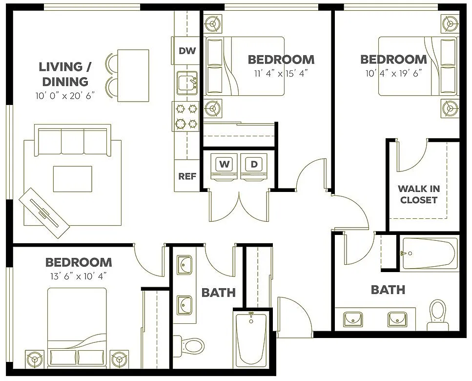 Floor plan 3x2 E1A