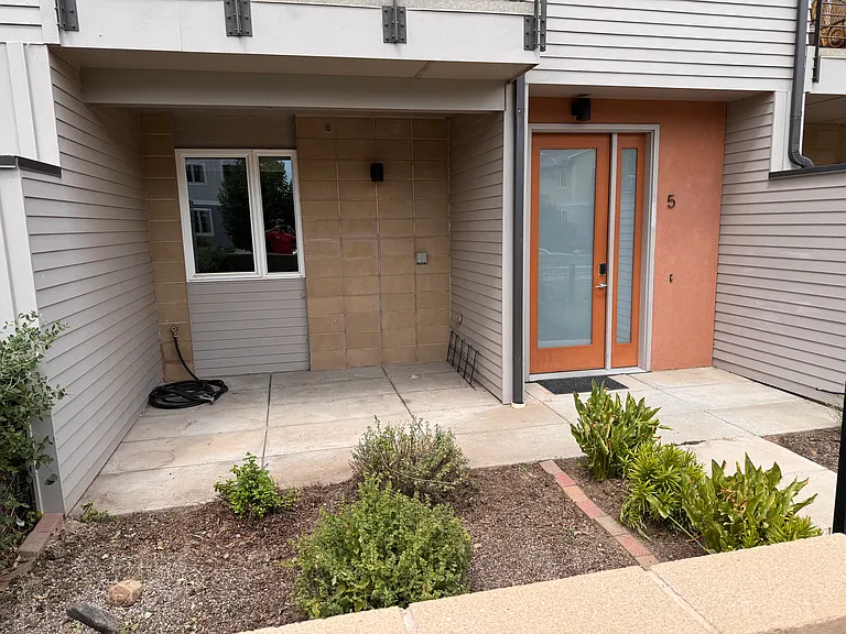 Front door and patio