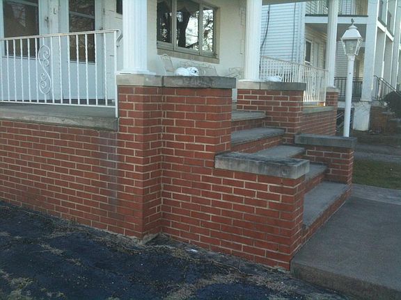 brick front steps