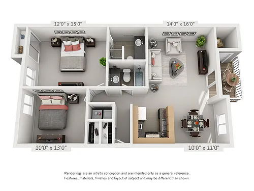 Floor plan 2 X 2